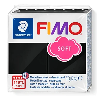 Abbildung von STAEDTLER 8020 9 Fimo Soft Normalblock, Modelliermasse, 57 g, schwarz