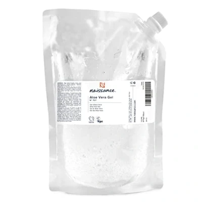 Abbildung von Naissance Aloe Vera Gel (Nr. 707) 870g Rein, Natürlich, Vegan für Haare, Gesicht, Haut, Augen, Füße, Nägel, Körper, Kosmetik Nachfüllpack, Pflegend, Hunde, Massage