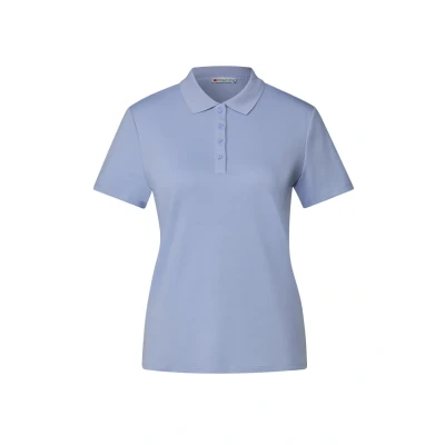 Abbildung von STREET ONE Damen A322942 Poloshirt mit Rippstruktur, Viola Lilac, 38