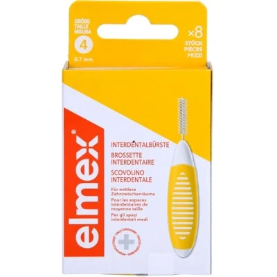 Abbildung von Elmex Interdentalbürsten gelb ISO Größe 4 0,7 mm, 8 St.
