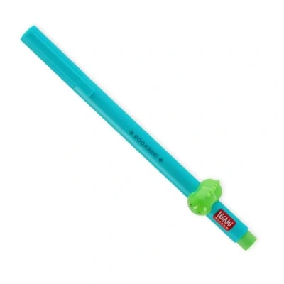 Abbildung von LEGAMI Gelstift Lovely Friends, dekoratives Tier, abnehmbar und neu kombinierbar, verhindert Rollen, grüne Tinte, feine 0,5 mm Spitze, Thema Dino