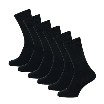 Abbildung von Nur Der Herren 6er Pack Baumwolle Business Classic Mit Komfortbund Socken, Schwarz, 43 46 EU