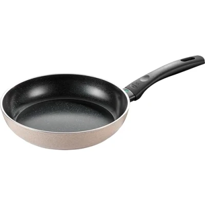 Abbildung von BALLARINI Ledro Bratpfanne, 20 cm, Aluminium, Induktionsgeeignet, Keramik Antihaftbeschichtung, Thermopoint, Made in Italy, Beige