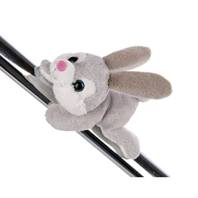 Abbildung von NICI 49204 MagNICI Hase Fynn Fluffy 12cm grau Nachhaltiges Kuscheltier mit Magnet Magnettier für Kühlschrank, Tafel, Metall &amp; vieles mehr tolle Geschenkidee