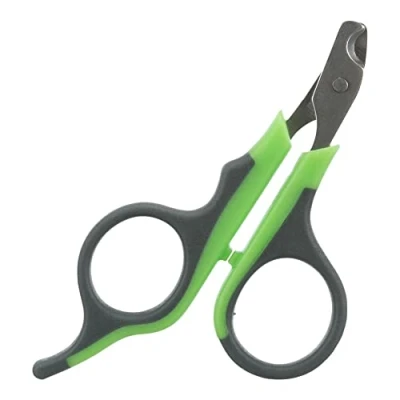 Abbildung von TRIXIE Krallenschere für Kleintiere rostfreier Edelstahl gummierter Kunststoffgriff schwarz/grün 8 cm 6285