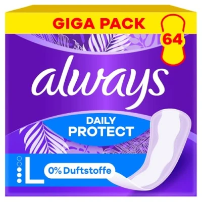 Abbildung von Always Daily Protect Slipeinlagen Damen Long (64 Binden), Gigapack, ohne Duft