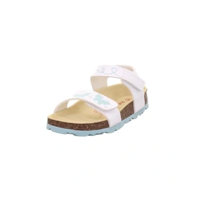 Abbildung von Superfit Fussbettpantoffel Hausschuh, Weiß/Türkis 1030, 37 EU