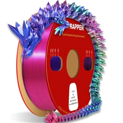 Abbildung von RepRapper Silk PLA Filament. Mehrfarbige Filament Dreifarbiges 1.75mm 1kg (2,2 lbs) Hochglänzende Oberfläche 3D Drucker Filament,Grün &amp; Blau Rot
