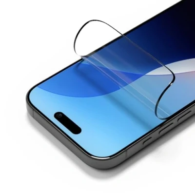 Abbildung von RhinoShield Impact Screen Pro Transparent Bildschirmschutz kompatibel mit [iPhone 16 Pro] Überlegener Aufprallschutz, Kratzfest, Blaulichtfilter, inkl. Ausrichtungsrahmen