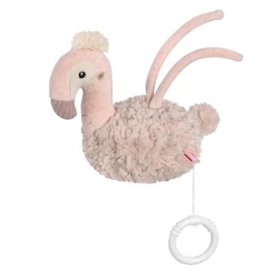 Abbildung von Fehn Spieluhr Flamingo Kuscheltier &amp; Einschlafhilfe: Aufzieh mit sanfter Melodie &quot;Weißt du wieviel Sternlein stehen&quot; beruhigt in jeder Situation für Babys und Kleinkinder ab 0+ Monaten