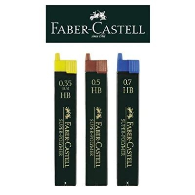 Abbildung von Faber Castell Feinminen Set Super Polymer, 0,35/0,5/0,7mm, HB, Ersatzminen, 3er