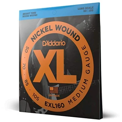 Abbildung von D&#039;Addario E Bass Gitarrensaiten Saiten Bassgitarre Strings Guitar EXL160 Medium, 50 105 Long Scale