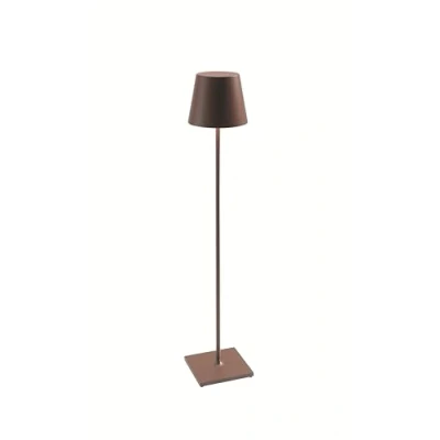 Abbildung von Zafferano, Poldina XXL Lampe, Kabellose, Wiederaufladbare Stehlampe mit Touch Control, Geeignet für Wohnzimmer und Außenbereich, Dimmer, 2700 3000 K, Verstellbare Höhe 69 150 cm, Farbe Corten