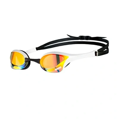 Abbildung von arena Cobra Ultra Swipe Mirror Unisex Race Schwimmbrille für Erwachsene, Taucherbrille mit Gebogenen Spiegelgläsern, Anti Beschlag, UV Schutz, 5 Austauschbare Nasenstege