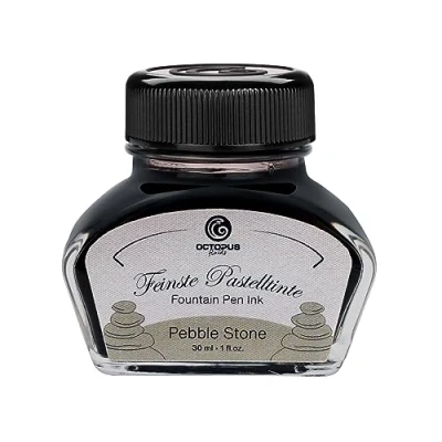 Abbildung von Octopus Füllhaltertinte, Schreibtinte für Füllhalter, Füllertinte Pastell Grau &quot;Pebble Stone&quot; 30ml