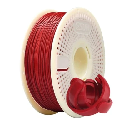 Abbildung von eSUN PLA+ Refill Filament und Spool Kit, Spoolless PLA Plus 1.75mm Removable eSpool+, 1KG (2.2 LBS) für 3D Drucker, Feuerrot