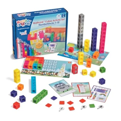 Abbildung von Learning Resources Numberblocks MathLink Würfel 1 10 Aktivitätsset, Training vorschulischer Mathekenntnisse, Bauen, lernen, spielen im Klassenzimmer und zu Hause, Ab 3 Jahren