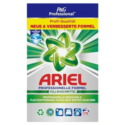 Abbildung von Ariel Professional Waschpulver, Waschmittel Vollwaschmittel, 110 Waschladungen, 6.6 kg, Hervorragende Fleckenentfernung und Reinigung schon ab dem ersten Waschgang