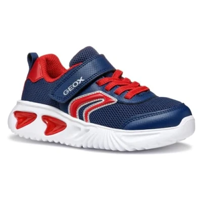 Abbildung von Geox Light UP Assister BOY Sneaker low für Kinder, Größe: 37, Navy/red Schuhe