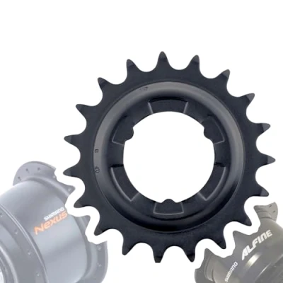 Abbildung von F26 Shimano Nexus Ritzel I Alfine Zahnkranz für Fahrrad Hinterrad Getriebenaben Verschleiss Teil Service Wartung Austausch Naben Ersatz Kettenrad (Schwarz 19 Zähne)