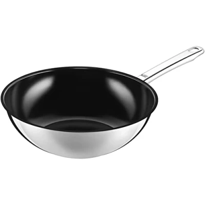 Abbildung von Silit Wuhan Wokpfanne Induktion 28 cm, Wok Edelstahl beschichtet, backofenfest