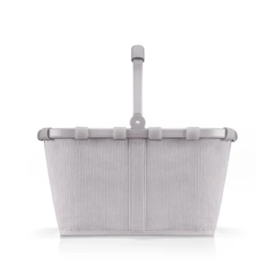 Abbildung von reisenthel carrybag cord grey Stabiler Einkaufskorb mit viel Stauraum und praktischer Innentasche Elegantes wasserabweisendes Design