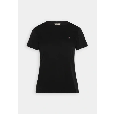 Abbildung von GANT Shield Tshirt basic, Damen, Größe: XXS, Black