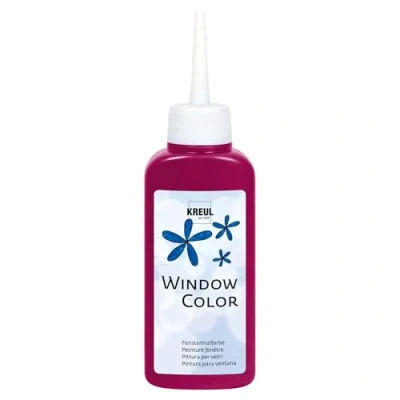 Abbildung von KREUL 42712 Window Color magenta 80 ml, Fenstermalfarbe auf Wasserbasis, mit strukturierter Oberfläche, für Glas, Spiegel, Fliesen und andere glatte Flächen