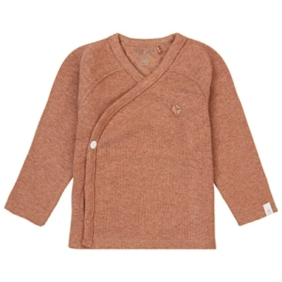 Abbildung von Noppies Baby Unisex U Tee Overlap ls Rib Nanyuki T Shirt, Cafe Au Lait Melange N090, 50