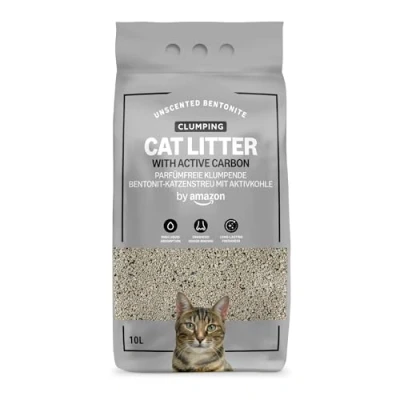 Abbildung von by Amazon Klumpendes Katzenstreu ohne Duft mit Aktivkohle, 10 l