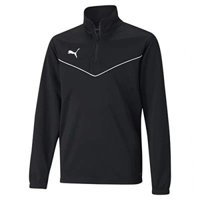 Abbildung von puma Jungen Teamrise 1/4 Zip Top Jr Sweatshirt, Black White, 116 EU