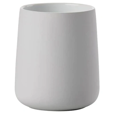 Abbildung von Zone Denmark Nova Zahnputzbecher, Zahnbürstenbecher aus Porzellan mit Soft Touch Beschichtung, Durchm. 8 cm, Höhe 10 Grey