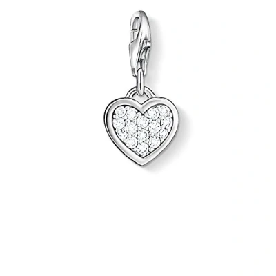 Abbildung von Thomas Sabo Damen Charm Anhänger Herz Club 925 Sterling Silber 0967 051 14