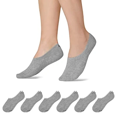 Abbildung von Snocks Sneaker Socken Damen Grau Größe 39 42 6x Paar Herren Füßlinge Sneakersocken Ballerina