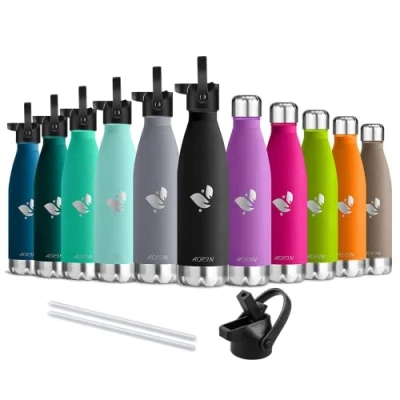 Abbildung von AORIN Vakuum Isolierte Trinkflasche 350ml Wasserflasche BPA Frei,24 H Kühlen &amp; 12 Warmhalten, Ideale Thermosflasche für Kinder, Schule, Sport, Outdoor, Fahrrad, Fitness