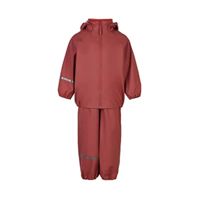 Abbildung von CeLaVi Unisex Kids Basic Recycle PU Rainwear Set, Dusty Ceder, 110
