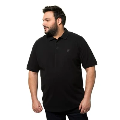Abbildung von JP 1880 Herren Polo Bauchfit T Shirt, Schwarz, 5XL EU