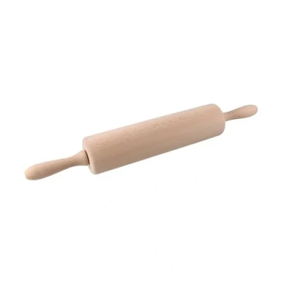 Abbildung von Zenker Teigroller mit Gleitlager Ø 6 x 44 cm PATISSERIE, Nudelholz als Backzubehör, Backrolle aus Holz zum Teigrollen (Farbe: Braun), Menge: 1 Stück