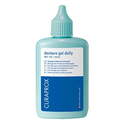 Abbildung von Curaprox Zahnspangen und Zahnprothesenreinigungs Gel BDC 100 Daily, 60 ml