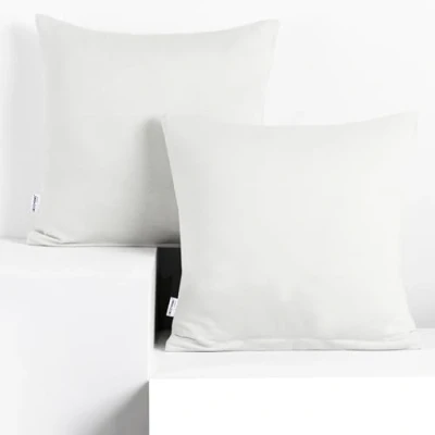 Abbildung von DecoKing 2 Kissenbezüge 50x50 cm Jersey Baumwolle Reißverschluss weiß Amber