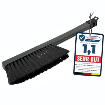 Abbildung von Schneebesen Auto Besen Winter Murska Schneefeger lackschonend Schneebürste Feger Bürste für Schnee aus Finnland (L&amp;P A059 Schwarz Grau)