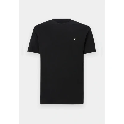 Abbildung von TOM TAILOR Denim Herren 1037655 Slim Fit T Shirt in Unifarben aus Baumwolle, 29999 Black, L