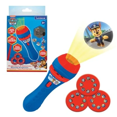 Abbildung von Lexibook LTC050PA 81168, Paw Patrol Helfer auf Vier Pfoten Taschenlampe und Projektor mit 3 Scheiben, 24 Bilder, erstellen Sie Ihre eigenen Geschichten, blau, 11.5 x Centimeters