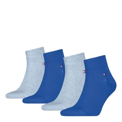 Abbildung von Tommy Hilfiger MEN Quarter 4 PACK Socken, Herren, Größe: 39 42, Blue