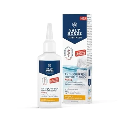 Abbildung von Salthouse Totes Meer Therapie Anti Schuppen Kopfhaut Fluid Forte, Leave on Pflege ohne Ausspülen, mit Teebaumöl, für schuppenanfällige Kopfhaut, 75ml