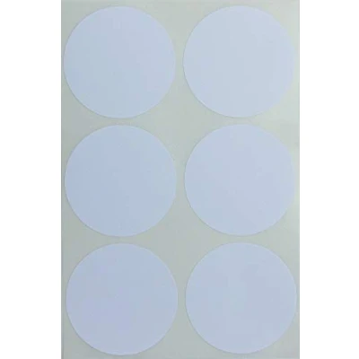 Abbildung von Sticker Weiß 50 mm runde Aufkleber 5 cm 72 Stück von Royal Green