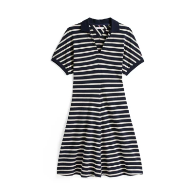 Abbildung von Tommy Hilfiger OPEN Dress Freizeitkleid, Damen, Größe: XS, Dark night navy/calico
