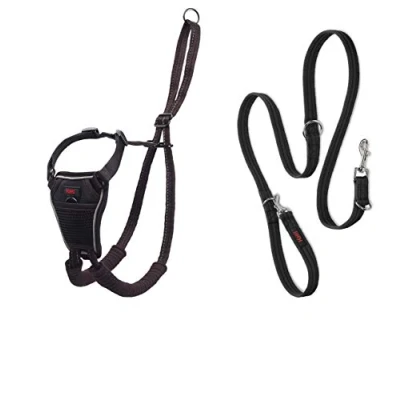 Abbildung von Halti No Pull Geschirr und Trainingsleine Kombi Pack, Stop Dog Pulling on Walks with Halti, Includes Medium Harness and Double Ended Lead