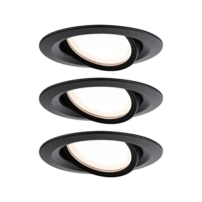 Abbildung von Paulmann 93875 Nova Plus LED Einbauleuchte inkl. Coin Basisset schwenkbar rund 84mm 50 3x6W 230V dimmbar 2700K Weiß matt Spot Einbaustrahler