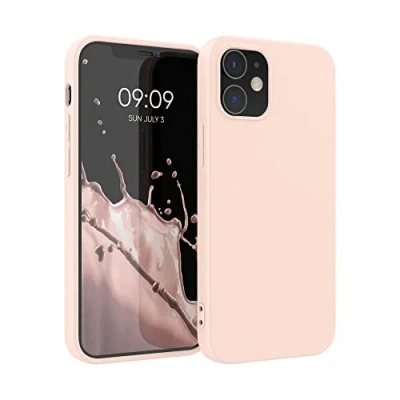 Abbildung von kwmobile Hülle kompatibel mit Apple iPhone 12 / Pro weiches TPU Silikon Case Cover geeignet für kabelloses Laden Coconut Swirl